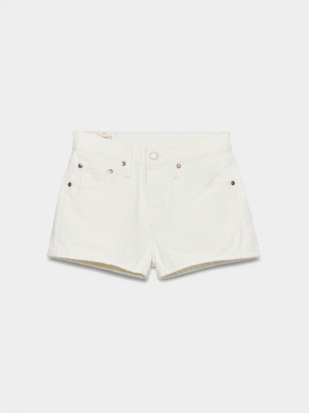 Levi's Women's 501 Original Denim Shorts, Ivory The Clean Finish, size 26 EUC